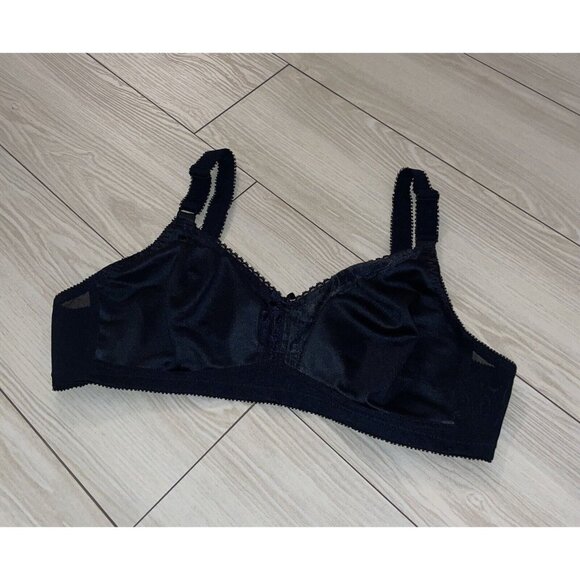 Vintage Playtex 702 Support Can Be Beautiful Bra Unlined Wire Free 38B Black - Picture 1 of 6